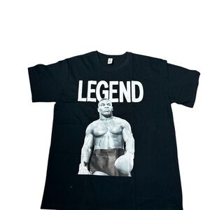 Legend Mike Tyson Black T-Shirt 100% Cotton